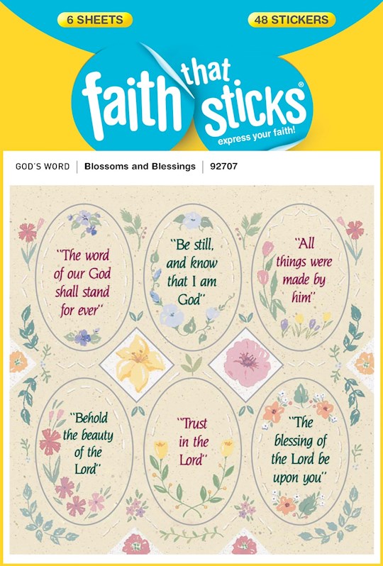 {=Sticker-Blossoms & Blessings (6 Sheets) (Faith That Sticks)}
