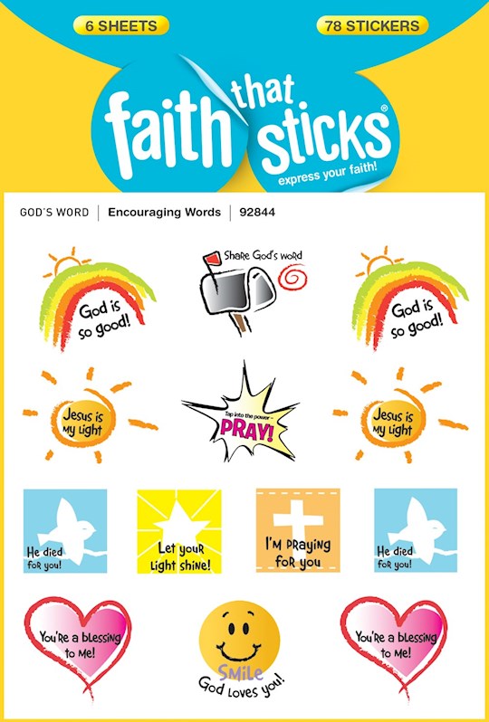 {=Sticker-Encouraging Words (6 Sheets) (Faith That Sticks)}
