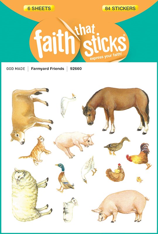 {=Sticker-Farmyard Friends (6 Sheets) (Faith That Sticks)}