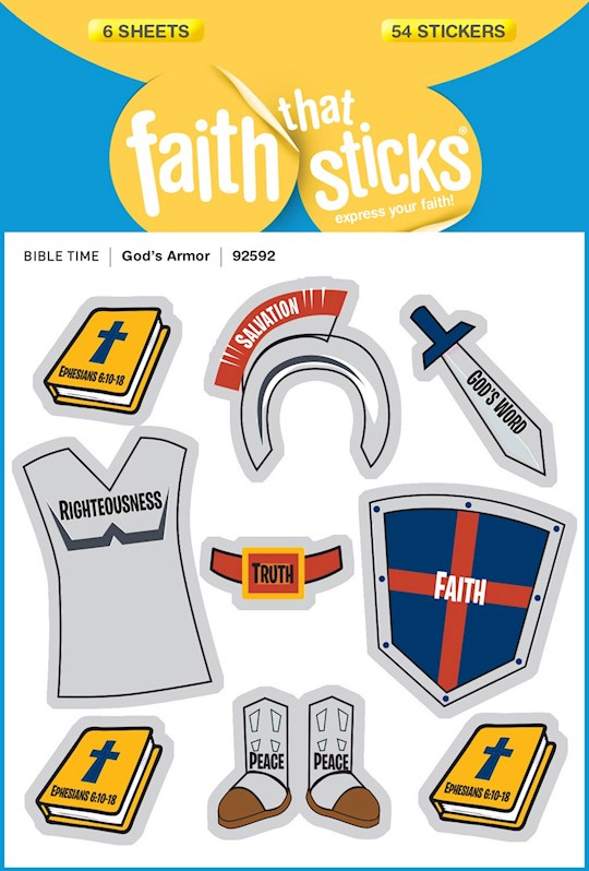 {=Sticker-God's Armor (6 Sheets) (Faith That Sticks)}