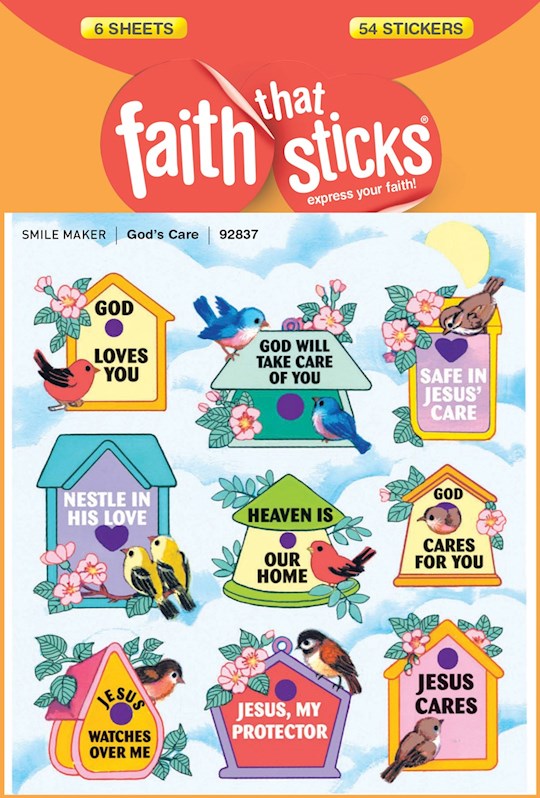 {=Sticker-God's Care (6 Sheets) (Faith That Sticks)}