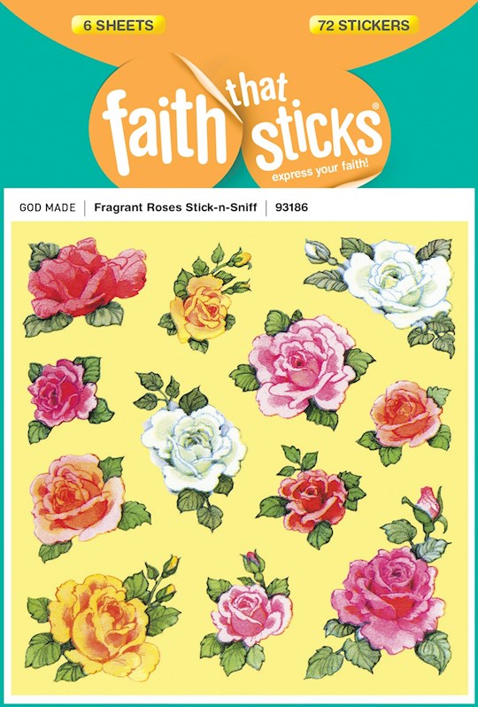 {=Sticker-Fragrant Roses/Stick-N-Sniff (6 Sheets) (Faith That Sticks)}