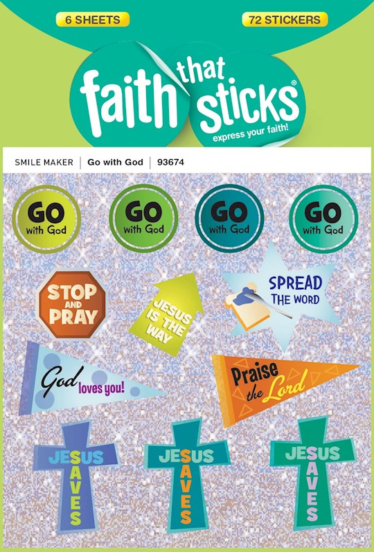 {=Sticker-Go With God (6 Sheets) (Faith That Sticks)}