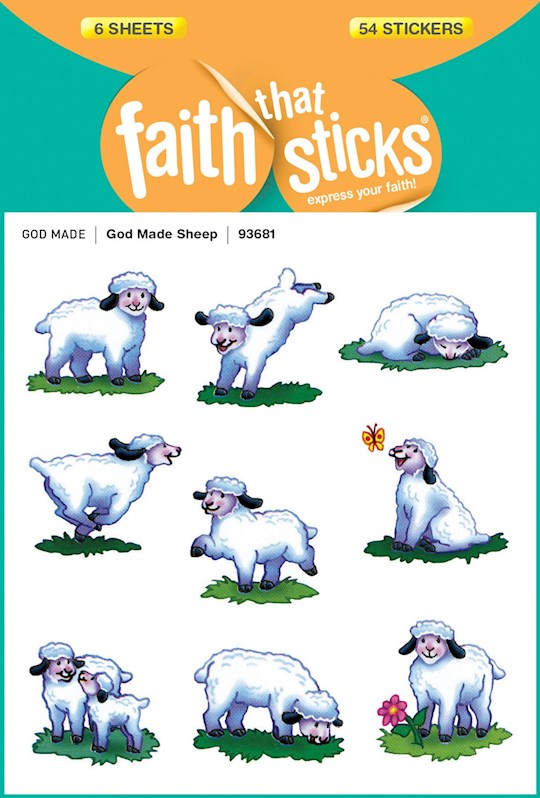 {=Sticker-God Made Sheep (6 Sheets) (Faith That Sticks)}