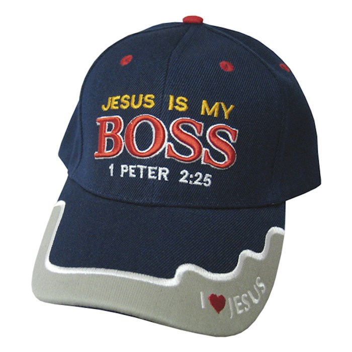 {=Cap-Jesus Is My Boss 1 Pet 2:25-Navy}