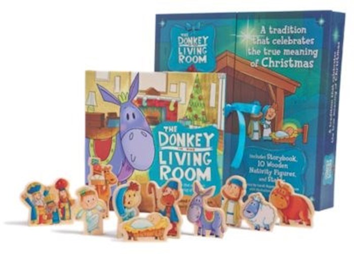 {=The Donkey In The Living Room Nativity Set W/Book}