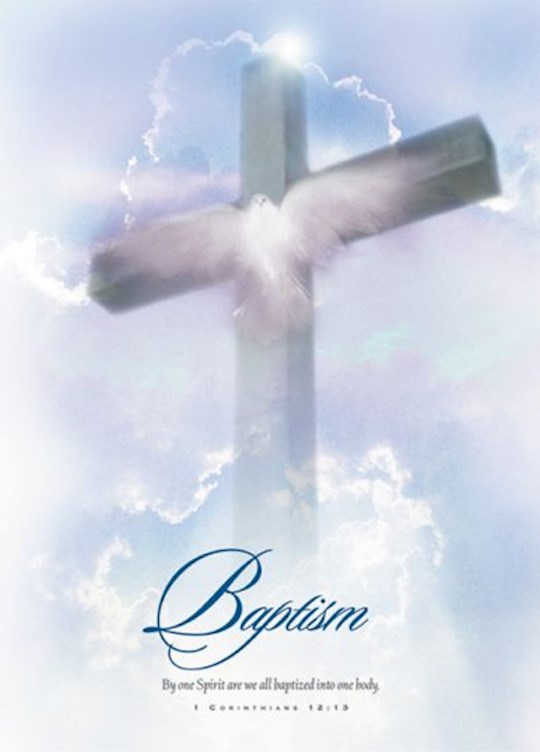 {=Certificate-Baptism/Cross (1 Corinthians 12:13) (Full Color  Premium Stock) (Pack Of 6)}