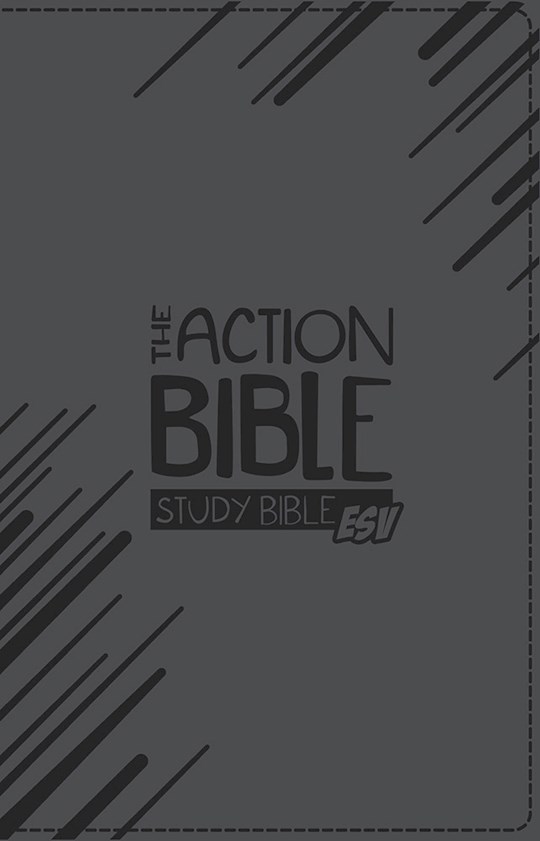 {=ESV The Action Bible Study Bible: Premium Edition-Gray Virtual Leather (#134937)}