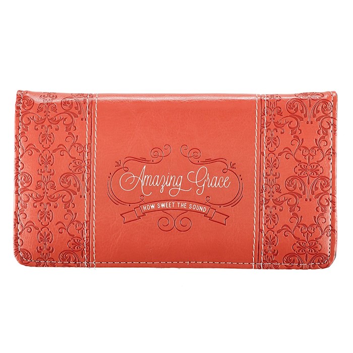 {=Checkbook/Wallet -Amazing Grace-Coral}