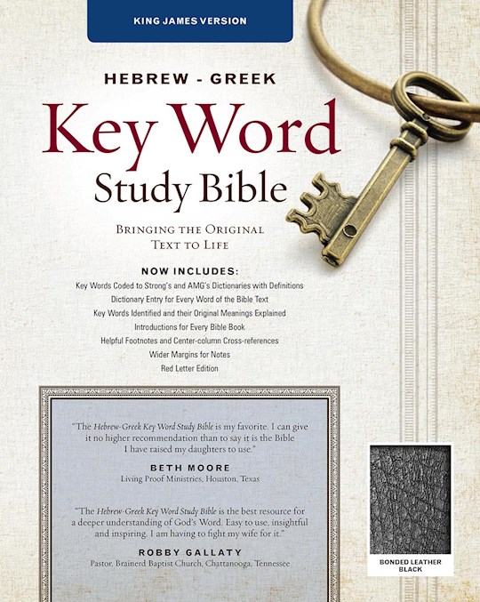 {=KJV Hebrew-Greek Key Word Study Bible-Black Bonded Leather Indexed}