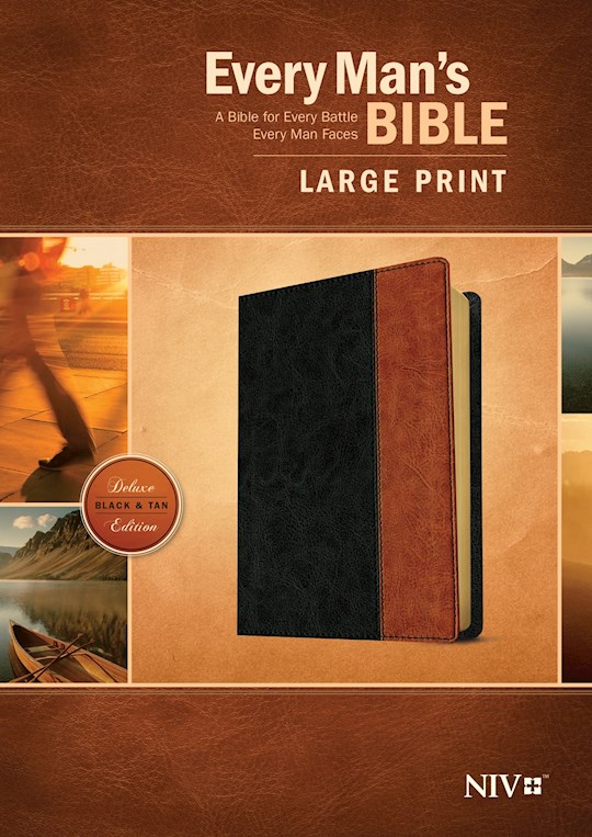 {=NIV Every Man's Bible/Large Print-Black/Tan TuTone }