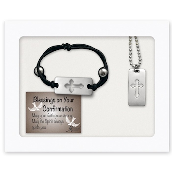 {=Jewelry Set-Confirmation-Cross Bracelet and Pendant (Set Of 2)}