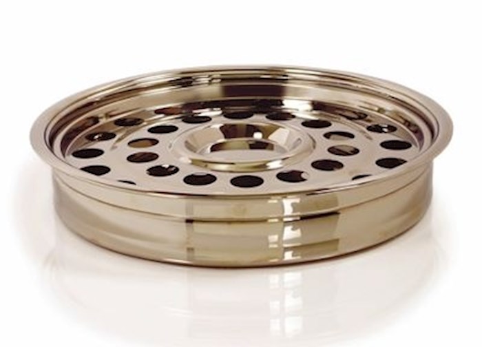 {=Communion-RemembranceWare-BrassTone One-Pass Tray And Disc (Stainless Steel) }