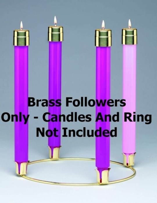 {=Candle-Emitte Elite Lite Brass Follower For 1 1/8" Candelabra Candles (#59044)}