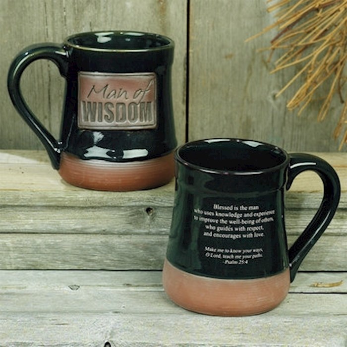{=Mug-Pottery-Man Of Wisdom-Black (20 Oz)}