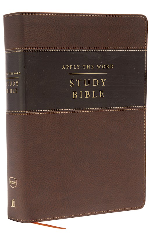 {=NKJV Apply The Word Study Bible (Full Color)/Large Print-Earth Brown Leathersoft Indexed}