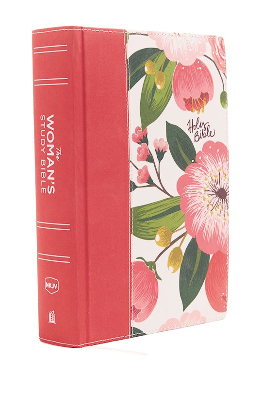 {=NKJV Woman's Study Bible (Full Color)-Black/Burgundy Floral Hardcover}