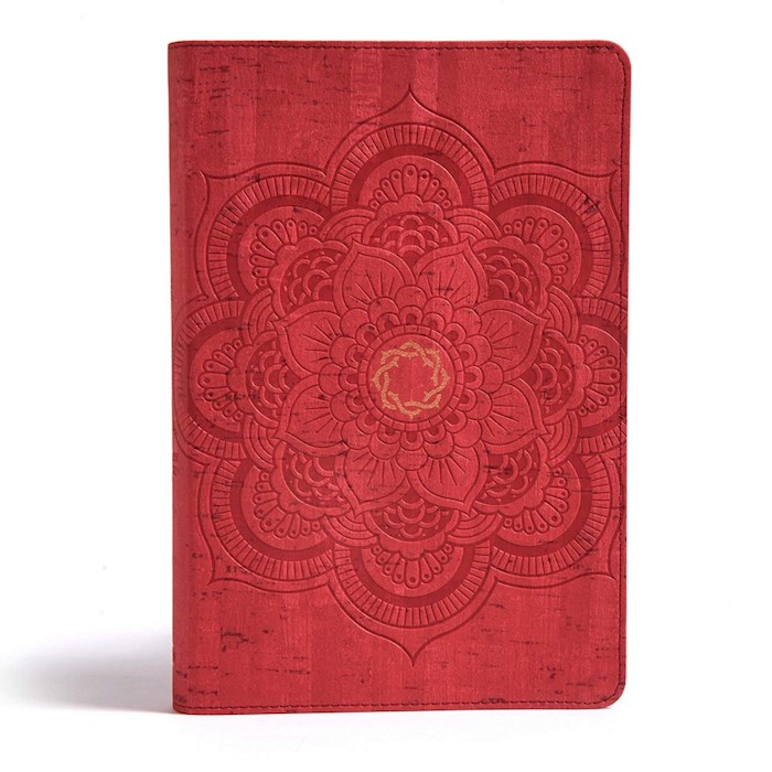 {=CSB Essential Teen Study Bible-Red Flower Cork LeatherTouch}