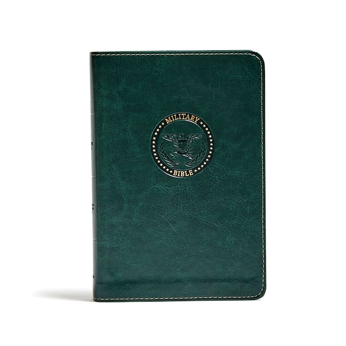 {=CSB Military Bible (For Soldiers)-Green LeatherTouch}