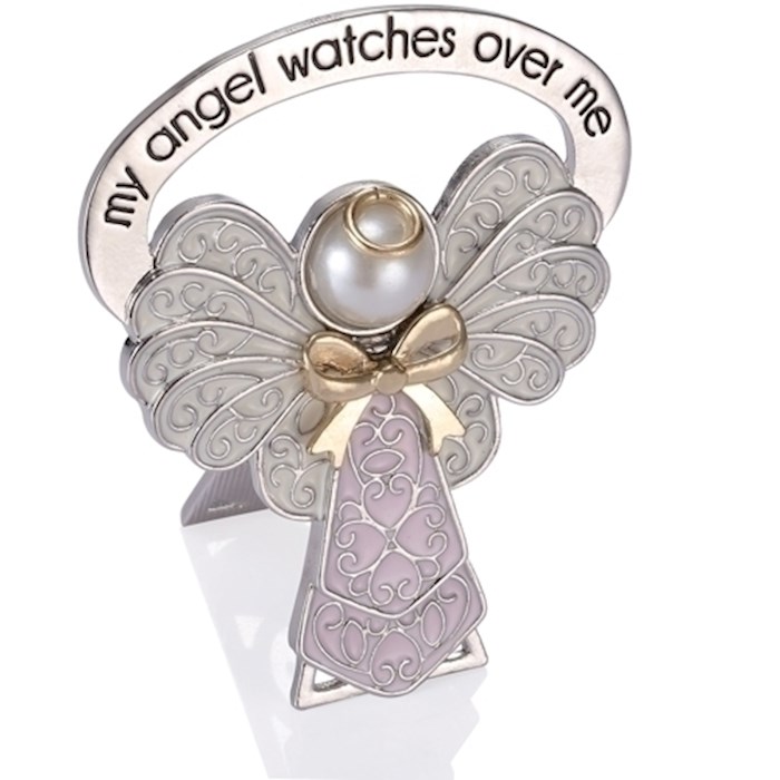 {=Child Bedside Angel-My Angel Watches Over Me-Pink (2.5") (Carded)}