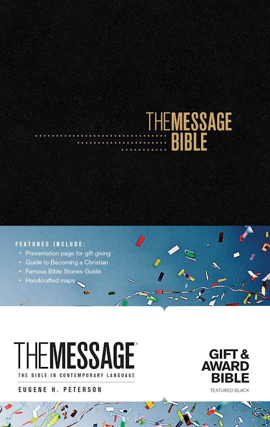 {=The Message Gift And Award Bible-Black Softcover }