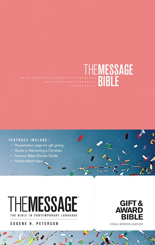 {=The Message Gift And Award Bible-Coral Softcover}