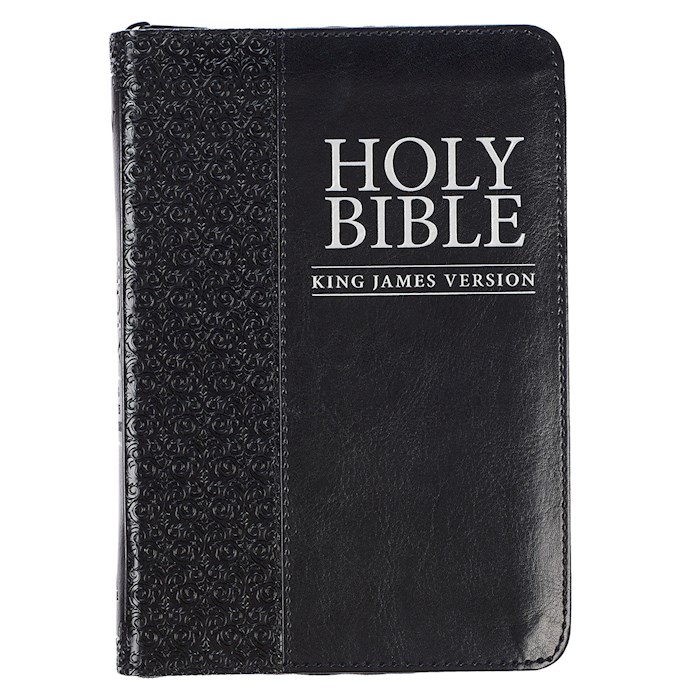 {=KJV Compact Bible-Black Faux Leather w/Zipper}