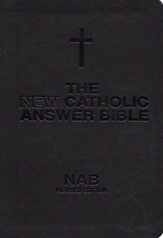 {=NABRE New Catholic Answer Bible Librosario Edition-Black/Tan Imitation Leather}