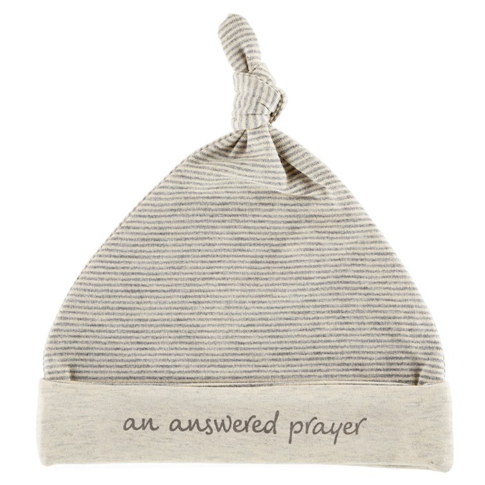 {=Baby-Knit Hat-Grey-An Answered Prayer}