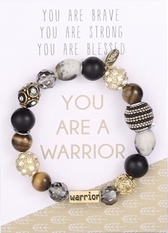 {=Bracelet-You Are A Warrior-Stretch (7") (Carded)  }
