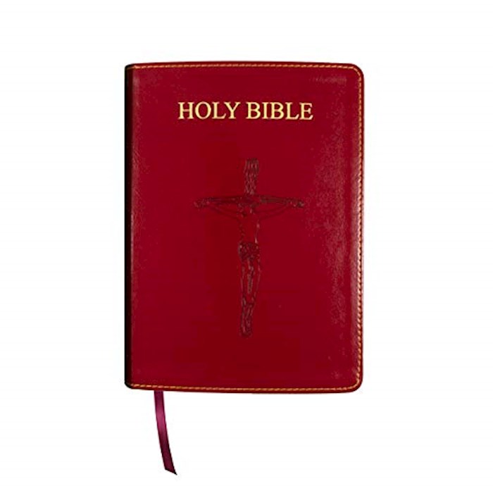 {=NABRE Fireside Catholic Companion Bible/Large Print-Librosario-Burgundy Imitation Leather}