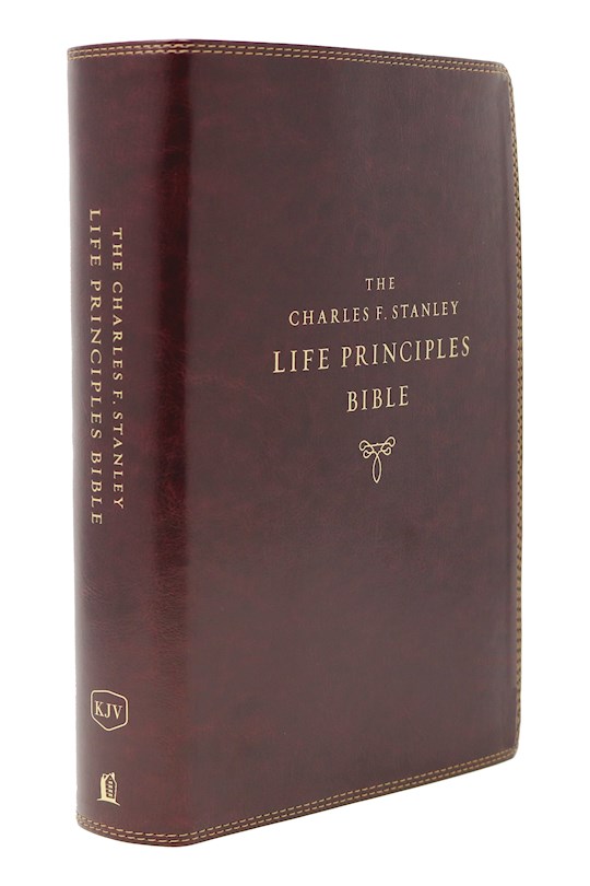 {=KJV Charles F. Stanley Life Principles Bible (2nd Edition) (Comfort Print)-Burgundy Leathersoft}