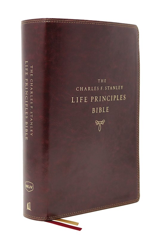 {=NKJV Charles F. Stanley Life Principles Bible (2nd Edition) (Comfort Print)-Burgundy Leathersoft}