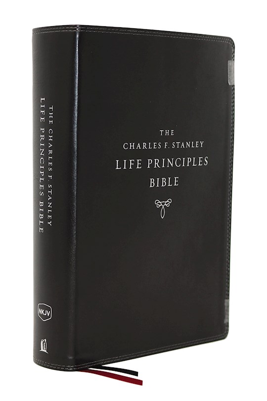 {=NKJV Charles F. Stanley Life Principles Bible (2nd Edition) (Comfort Print)-Black Leathersoft}