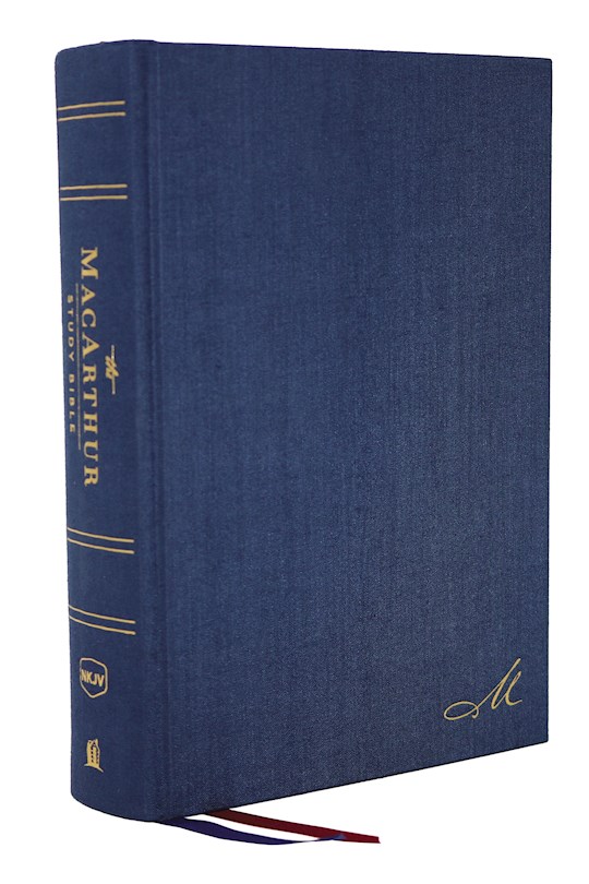 {=NKJV MacArthur Study Bible (2nd Edition) (Comfort Print)-Navy Blue Hardcover}
