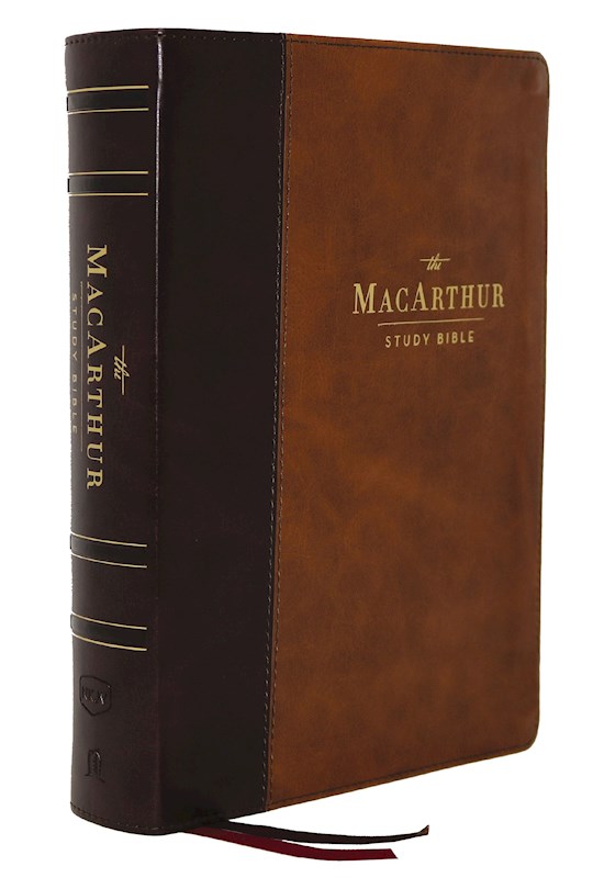 {=NKJV MacArthur Study Bible (2nd Edition) (Comfort Print)-Brown Leathersoft}