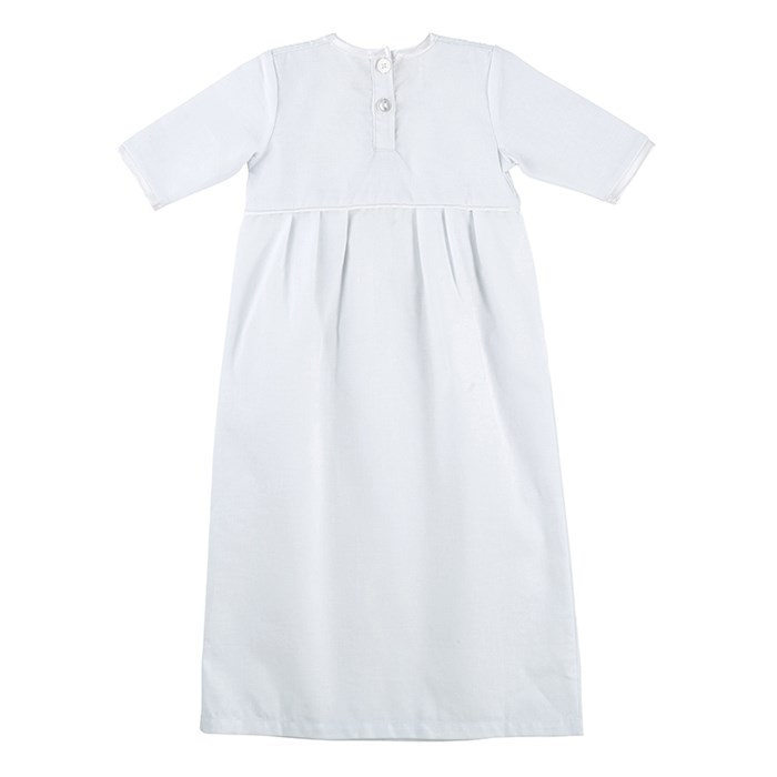 {=Baptism Gown-White Cotton-Boy (0-3 Months)}
