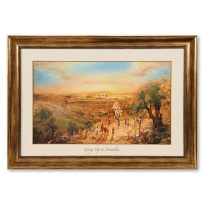 {=Framed Art-Going Up To Jerusalem Canvas (27" x 19") (#32200)}