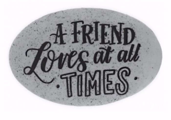 {=Pocket Stone-Proverb-A Friend Loves-Prov. 17:17 (Pack Of 12)}