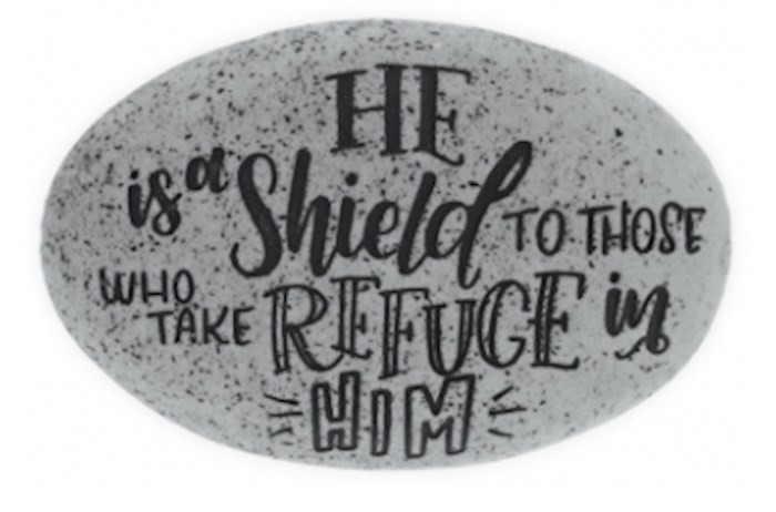 {=Pocket Stone-Proverb-Shield-Prov. 30:5 (Pack Of 12)}