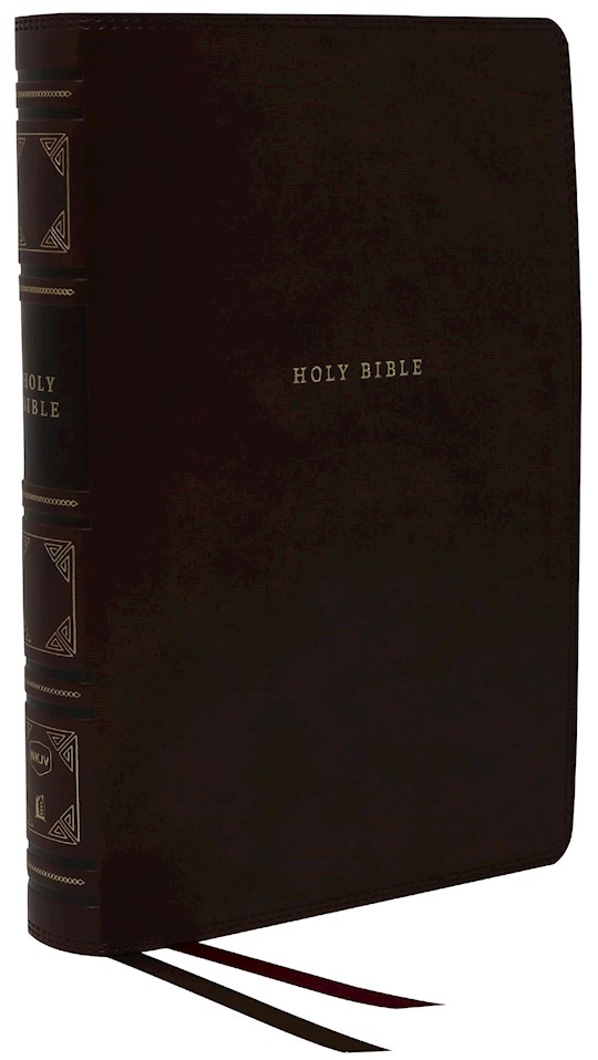 {=NKJV Center-Column Reference Bible (Comfort Print)-Black Leathersoft}