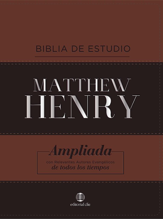 {=Span-RVR 1977 Matthew Henry Study Bible (Biblia De Estudio Matthew Henry)-Brown/Black  Leathersoft}