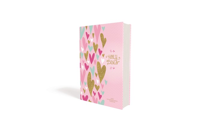 {=NIV Heart Of Gold Holy Bible (Comfort Print)-Pink Hardcover}