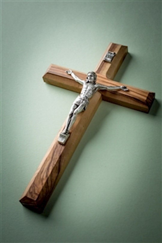 {=Cross-Olive Wood-Plain Crucifix (8")}