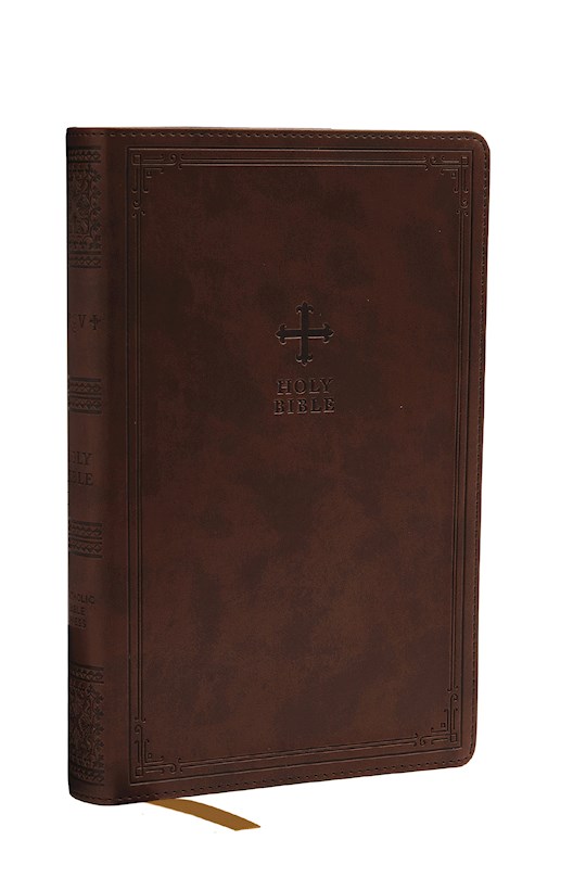 {=NRSV Catholic Gift Bible (Comfort Print)-Brown Leathersoft}