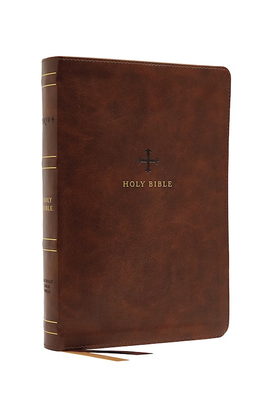 {=NRSV Catholic Bible/Large Print (Comfort Print)-Brown Leathersoft}