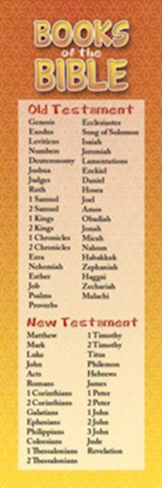 {=Bookmark-Books Of The Bible (Psalm 119:11  NIV) (Pack Of 25)}