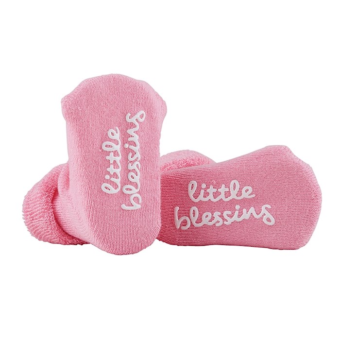 {=Inspirational Socks-Little Blessing-Pink (3-12 Mo)}