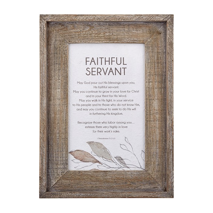 {=Framed Art-Faithful Servant (11" x 15")}