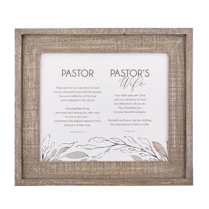 {=Framed Art-Pastor & Wife (17" x 15")}